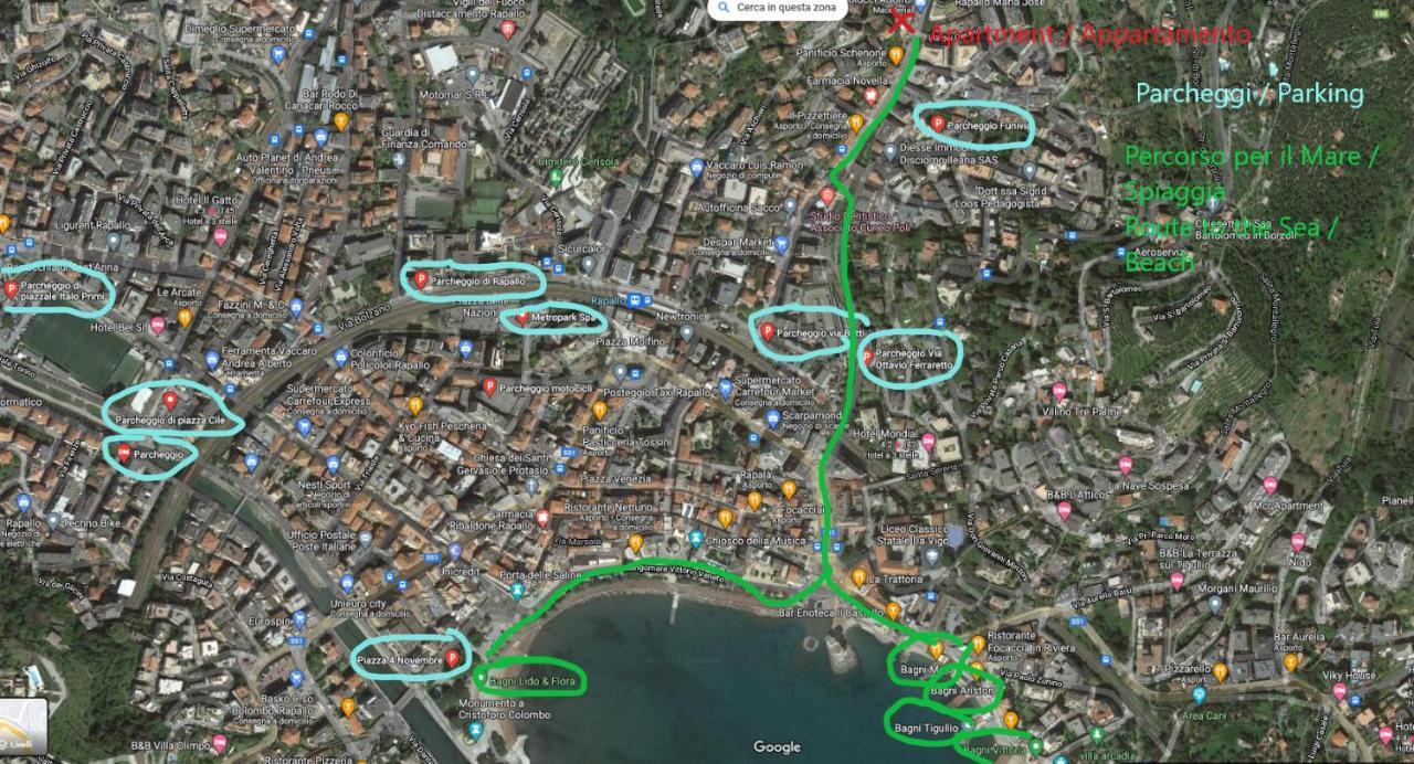 Casaviva - Casa Vacanze Betti A Rapallo Con Terrazza エクステリア 写真